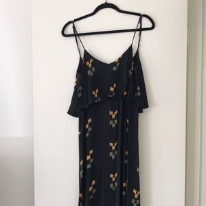 Planet blue - blu moon silk maxi dress